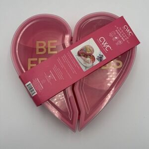 Cook With Color Best Friends Heart Snackle Box 8 Compartment Pink NWT